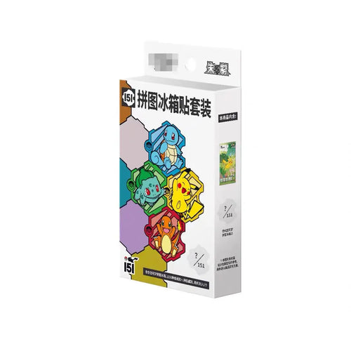 Hot Selling 100% Legit 10PCS/Case Chinese Pokemoned 151 Jigsaw Fridge Magnets Puzzle Set PTCG Booster Box Display Trading Cards
