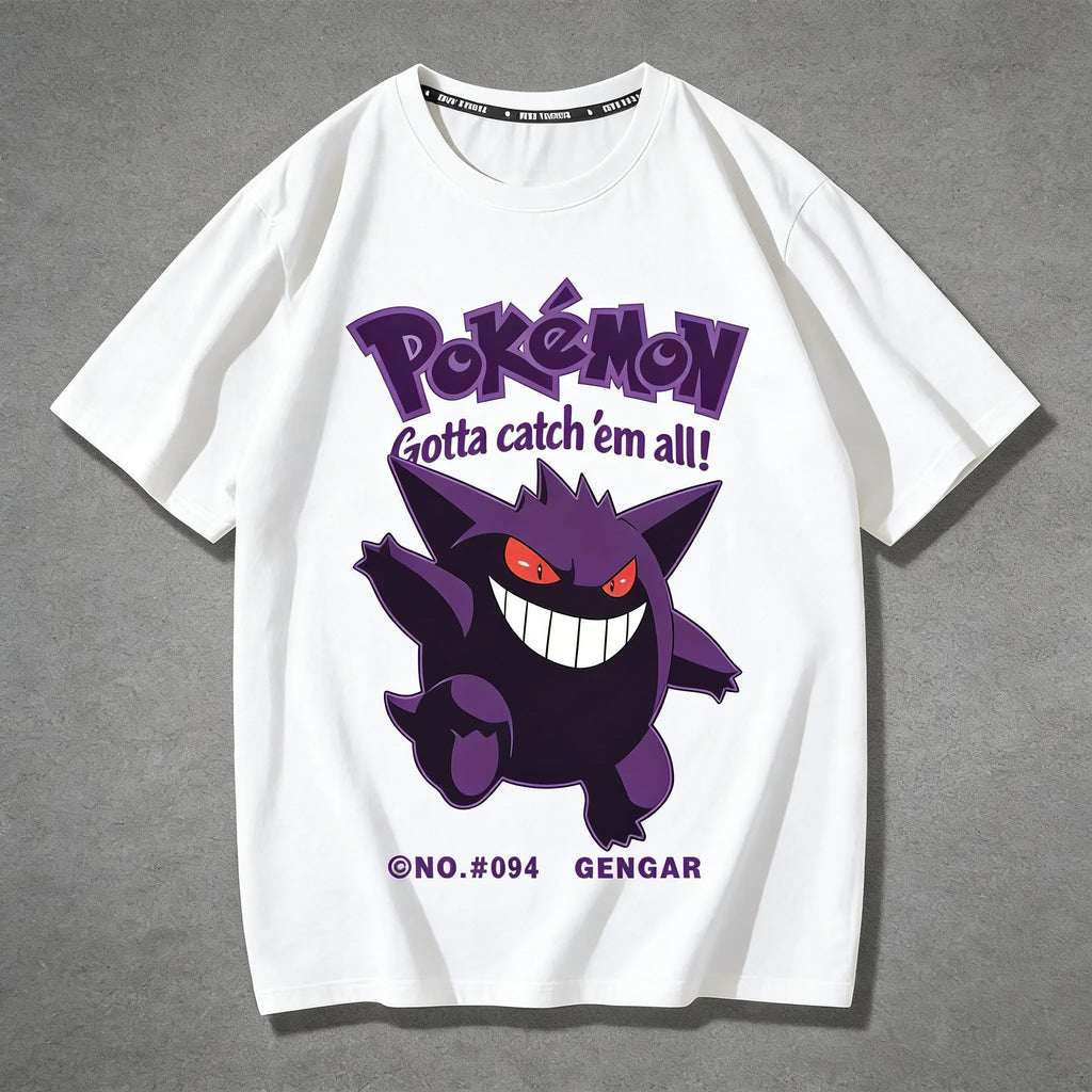 Unisex Oversized Y2k Pokemon Men's T-shirt Round Neck Women Short Sleeve Tee Summer Fashion Casual Tops 2026 New Hot Y2k Clothes