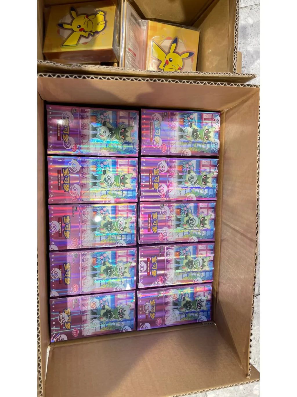 Original Pokemon Game Pack Cards Gem Pack Vol.5Scarlet and Violet Trading PTCG Bag Box Deck Ibrahimovic Pikachu Card Gift